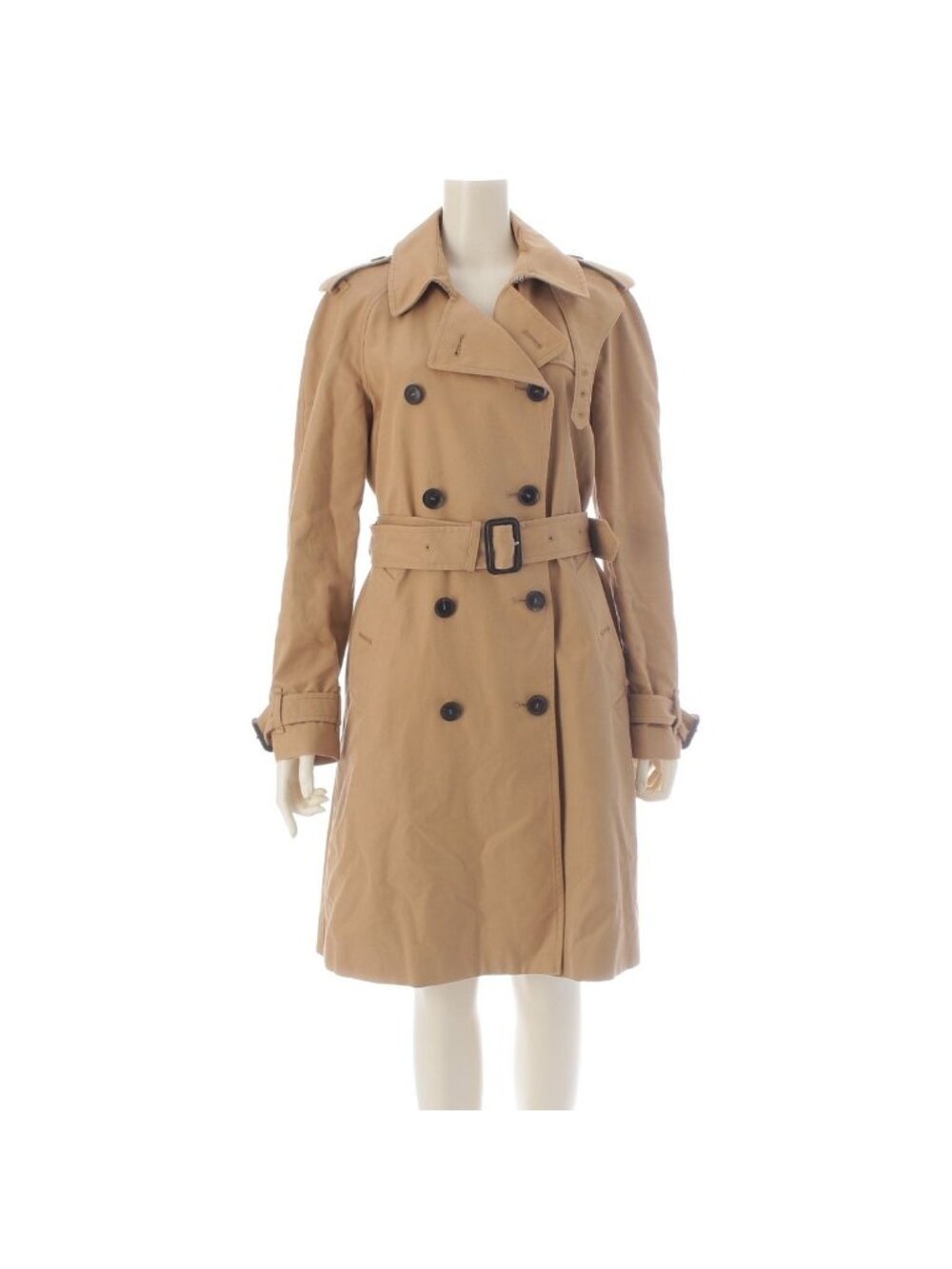 Gucci Cotton Twill Belted Trench Coat Beige 40
